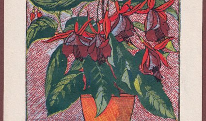 Ex Libris Máni Jančákové. Kvetoucí fuchsie.