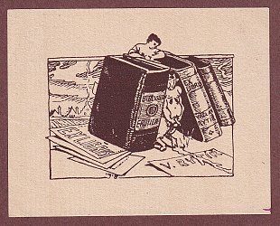 Ex Libris V. Rytíř. Satyr.