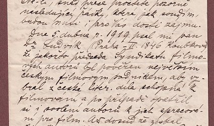 Dopis Ignátu Herrmannovi.