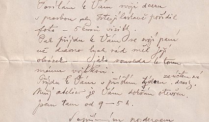 Dopis Jindřichu Vaňkovi.