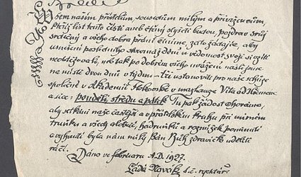 Dopis Ignátu Herrmannovi.