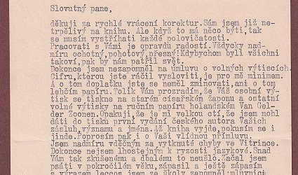 Dopis Ignátu Herrmannovi.