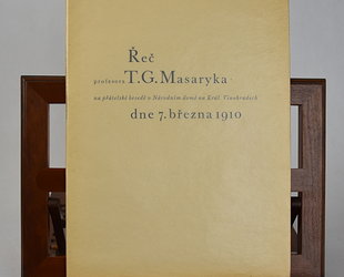 Řeč profesora T. G. Masaryka po proslovu dr. Jana Herbena na přátelské besedě v Národním domě na Král Vinohradech dne 7. března 1910.