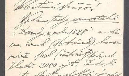 Dopis slečně Anežce Slukové.