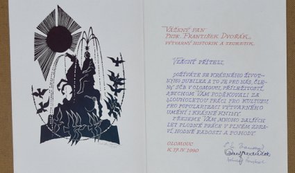 Gratulace Prof. PhDr. Františku Dvořákovi.