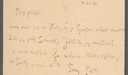 Korespondenční lístek pro Ignáta Herrmanna.