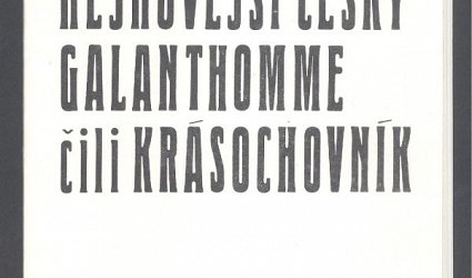 Nejnovější český galanthomme čili Krásochovník.