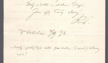 Dopis Ignátu Herrmannovi.