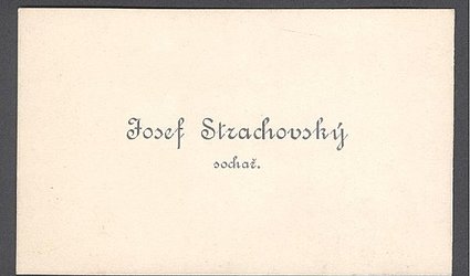 Vizitka se sdělením.