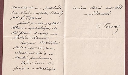 Dopis Ignátu Herrmannovi.