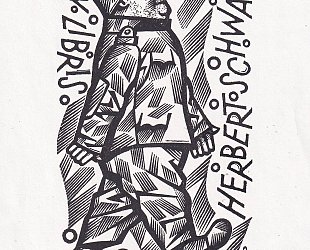 Ex Libris Herbert Schwarz. Kráčející Švejk.