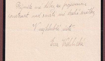 Poděkování za kondolenci.