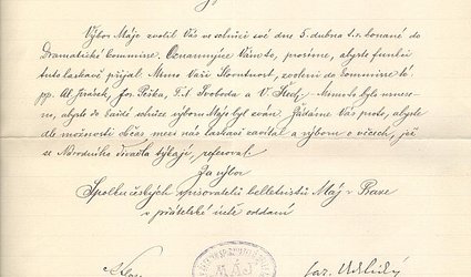 Dopis Ignátu Herrmannovi.