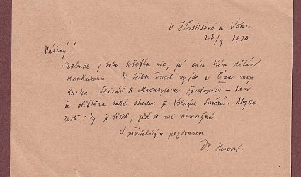 Korespondenční lístek pro Karla Reichla.