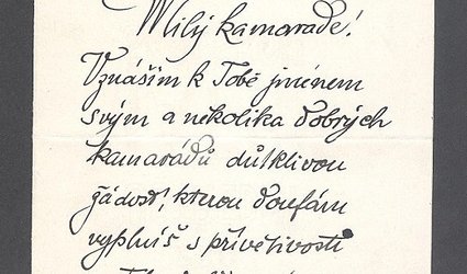 Dopis Ignátu Herrmannovi.