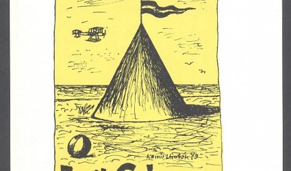 Ex libris Emil Gebauer. Stan, letadlo a míč.